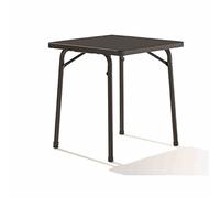 Sieger 211/G - Mesa plegable, armazón de acero y tablero de resina mecalit-pro imitación pizarra (70 x 70 x 72 cm), color gris