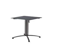 SIEGER Mesa gastronómica con Estructura de Solapa de Columna y Placa Polytec®, Estructura Gris Hierro, Placa Pizarra Antracita
