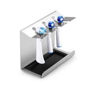 Siegvoll Soporte de Cabezal de Cepillo de Dientes Eléctrico, Porta Cabezal Cepillo de Dientes de Acero INOX para Oral-B, iO, Philips Sonicare, etc. Porta Cepillo de Dientes de 3 Asientos