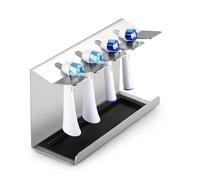 Siegvoll Soporte de Cabezal de Cepillo de Dientes Eléctrico, Porta Cabezal Cepillo de Dientes de Acero INOX para Oral-B, iO, Philips Sonicare, etc. Porta Cepillo de Dientes de 4 Asientos