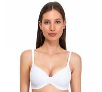 SÌèLEI, Sujetador con Copas graduadas, confeccionado en Microfibra Suave, con Acabados Invisibles y sin Aros, diseñado en Italia, Color Blanco, Talla 3B