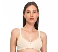 SÌèLEI, Sujetador sin Aros y sin Relleno, Fabricado en algodón orgánico, 100% Natural, Diseñado en Italia, Color Crudo Melange, Talla 1B
