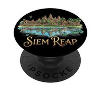 Siem Reap Camboya Travel Souvenir City Landmark Gift PopSockets PopGrip Adhesivo