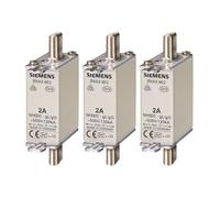 SIEMENS - 3 unidades de fusibles NH, NH000 35 A detector de señal frontal