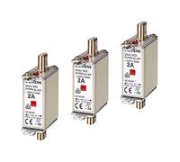SIEMENS - 3 unidades de fusibles NH, NH000 63 A