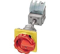 Siemens 3ld2 - Interruptor 3 polos+neutro 25a 4 orificio base rojo/amarillo