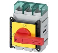 Siemens 3LD5 - Interruptor seccionador de 3 pines, 125 A, 125 A, Sentron, cerrado, clase J, tamaño del fusible