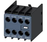 Siemens 3RH2911-1GA22 AUX.Switch Block,Front,2NO+2NC, Curr.Path, 1NC, 1NO, para RELÉS DE CONTACTOR, SZ S00, Terminal 53/54,61/62,71/72,83/84 F. 3RH2140 / 3RH2440 (EN 50011), Blanco