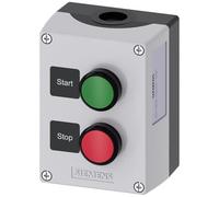 SIEMENS 3SU1 - Carcasa para estación de control, 2 x 22 mm de diámetro, color negro, gris, plástico