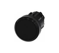 Siemens 3SU10000AB100AA0 Pulsador de plástico, IP66, IP67, IP69K, protección de plástico, 22 mm, color negro