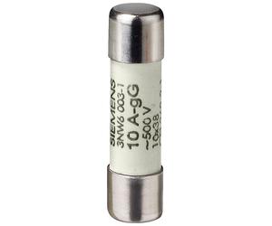 Siemens 500V 0.5A Fusible Cilíndrico 10x38mm - 3NW60001 [10 Piezas]