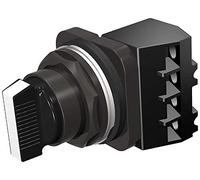 Siemens 52SX2AABA1 - Unidad selectora, color negro máximo resistente a la corrosión, 2 posiciones, funcionamiento mantenido, palanca corta, código de leva, 1 bloque de contacto NO + 1 NC