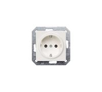 SIEMENS Delta i-System 5UB1511 - Toma de Corriente Schuko para Delta Line y Miro, para empotrar con terminales sin Tornillos y Placa de Cubierta, 250 V, Color Blanco