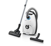 Siemens Aspirador con bolsa Z 7.0 VSZ7442S ideal para alérgicos, filtro higiénico Plus, extremadamente silencioso, boquilla de suelo para parqué, alfombra, baldosas, cable largo, boquilla XXL,