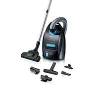 SIEMENS Aspiradora con Bolsa Q5.0 Extreme SilencePower VSQ5X500, Ideal para alérgicos, Filtro higiénico, Gran Potencia de succión, Boquilla para tapicería XXL, Cable Largo, 650 W, Color Negro