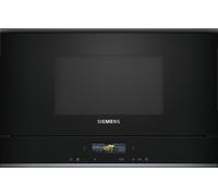 Siemens BF722L1B1 iQ700 Microondas integrado 21 litros Cristal negro Apertura a izquierda