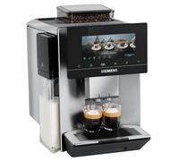 Siemens Cafetera automática EQ900 Plus, pantalla TFT de 6,8 pulgadas, sistema de limpieza automática mediante cartuchos, muy silenciosa, 41 bebidas calientes y frías, bebidas XL para vasos To-Go