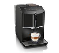 SIEMENS, cafetera superautomática, EQ300, molinillo cerámico,espumador de leche, función oneTouch, negro, TF301E19