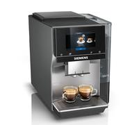 SIEMENS cafetera superautomática EQ700 classic, pantalla TFT, 36 bebidas, Cold Brew, 10 favoritos, función para dos tazas, control a través de la app, sistema de limpieza automático, plata, TP715R01.