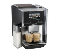 SIEMENS, Cafetera Superautomática, EQ700 iAroma, pantalla táctil, depósito de leche integrado, calentador de tazas, Cold Brew y Slow Brew, app Home Connect, acero inoxidable negro, TQ727E03