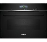 Siemens CS736G1B1 iQ700 Horno multifunción 100% vapor compacto 45 cm AirFry Cristal negro Clase