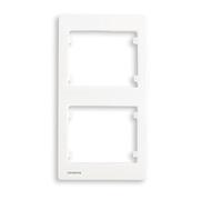 Siemens Delta Iris Marco para interruptor, doble, vertical, color blanco