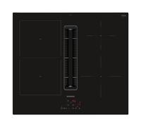Siemens ED611BS16E iQ300 - Placa de cocina con campana extractora (inducción), 60 cm, sin marco, color negro, enrasado, touchControl, powerBoost - Aumenta la potencia de las zonas de inducción