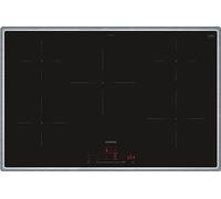 Siemens EH845HVB1E iQ100 - Placa de inducción inteligente de 80 cm, color negro, con marco, TouchSlider, extractor automático, la interacción perfecta de la cocina y la campana extractora