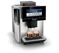 Siemens Cafetera automática EQ900 Plus TQ903DZ3, 36 especialidades de café internacionales, grado de molienda individual, control de aplicación, gran pantalla táctil completa, acero inoxidable