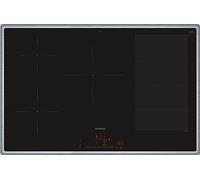 Siemens EX845HVC1E iQ700 - Placa de inducción inteligente, 80 cm, color negro, con marco, varioinducción, TouchSlider, sensor de asado Pro