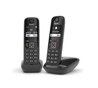 Gigaset AS690 Duo Teléfono DECT/analógico Identificador de llamadas Negro