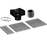 Siemens LZ11BKS11 - Kit de recirculación de aire de larga duración, filtro de olores regenerable para campanas extractoras, accesorio para recirculación, apto para inclinación, duradero y eficaz