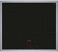Siemens Placa de inducción inteligente EH645HFB1E iQ300, 60 cm, color negro, con marco, TouchSlider, extractor de humos automático, la combinación perfecta