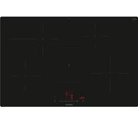Siemens Placa de inducción inteligente EH801HFB1E iQ300, 80 cm, color negro, touchslider, extractor automático, la combinación perfecta de cocina y campana extractora