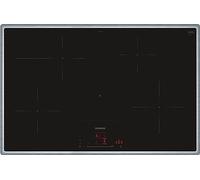 Siemens Placa de inducción inteligente EH845HFB1E iQ300, 80 cm, color negro, con marco, TouchSlider, extractor automático, la interacción perfecta de la cocina y la campana extractora