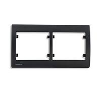 Siemens - Placa doble horizontal antracita Delta Iris