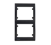 Siemens - Placa doble vertical, color gris antracita Delta Iris