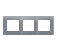 Siemens - Placa triple gris Siemens Delta Viva