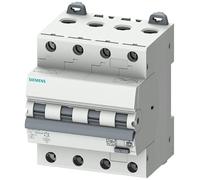 SIEMENS Sentron 5SU1 Interruptor FI/LS 6A, 4 pines tipo C, sensibilidad 300 mA