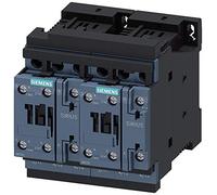 Siemens Sirius 3RA23288XB301BB4 IEC Contactor mangnetico, marcha atrás, 24 V CC, 3 polos, tamaño S0, 38 amperios de carga completa, inductivo, entrelazado 2NO integrado, terminal de tornillo