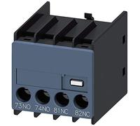 Siemens SIRIUS 3RH29111FA04 Bloque de contactos auxiliares, estilo IEC 4NC, montaje frontal, para uso con 3RT2/3RH2 tamaño S00-S3, terminal de tornillo