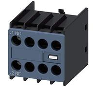 Siemens SIRIUS 3RH29111MA11 Bloque de contactos auxiliares, IEC Style, 1NO+1NC, montaje frontal, para uso con 3RT2/3RH2 tamaño S00-S3, entrada de cable inferior, terminal de tornillo