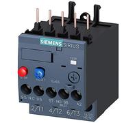 Siemens SIRIUS 3RU21161GB0 Relé de sobrecarga térmica, rango de 4,5 a 6,3 A, tamaño S00, clase de viaje 10, reinicio manual/automático, montaje del contactor, terminal de tornillo