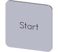 Siemens sirius atc - Plaquita caja 22x22mm pt.letra negro inscripción start