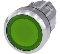 Siemens sirius atc - Pulsador 22mm redondo metalico/a brillante verde boton rasante