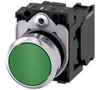 Siemens sirius atc - Pulsador redondo metalico/a brillante verde 1na borne tornillo