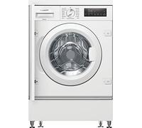Siemens WI14W443 - Lavadora empotrable iQ700, carga frontal con capacidad de 8 kg, 1400 rpm, speedPack L, pantalla LED, timeLight, blanco, 60 cm