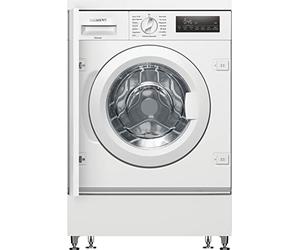 Siemens WI14W443 - Lavadora empotrable iQ700, carga frontal con capacidad de 8 kg, 1400 rpm, speedPack L, pantalla LED, timeLight, blanco, 60 cm