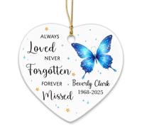 Siempre Amado Nunca Olvidado Decoraciones De Árbol Decorativas Decoraciones Navideñas Creativa Colgante De Navidad para Auto Interior Hogar Recuerdo