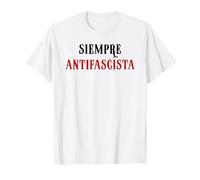 Siempre Antifascista Resist Anti Fascism Fight Pro Democracy Camiseta, Hombre, Blanco, S